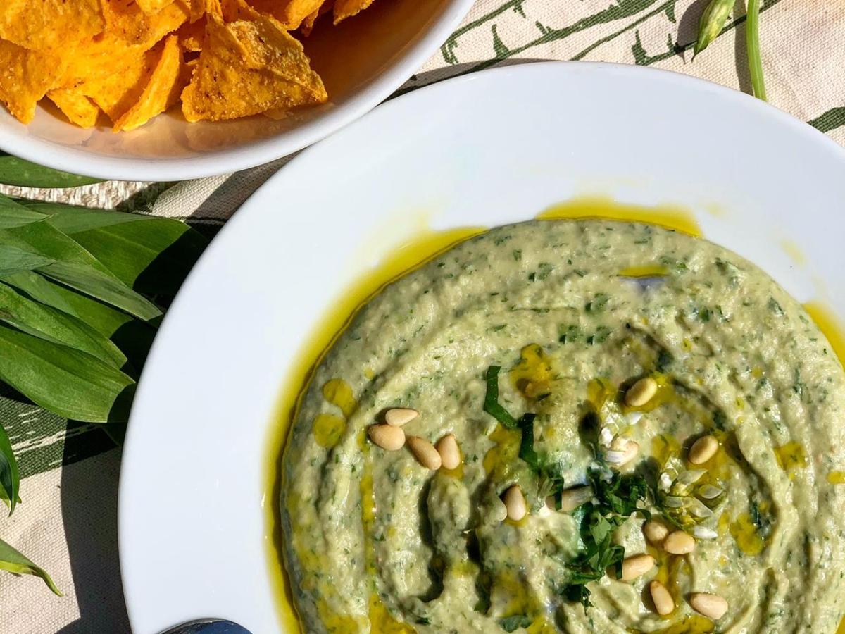 Bohnen-Hummus mit Bärlauch