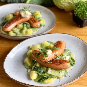 Kohlgemüse mit Knacker