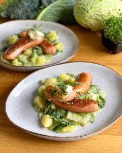 Kohlgemüse mit Knacker