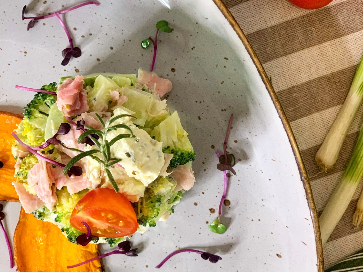 Brokkoli-Schinken Tatar mit&nbsp;Süsskartoffel