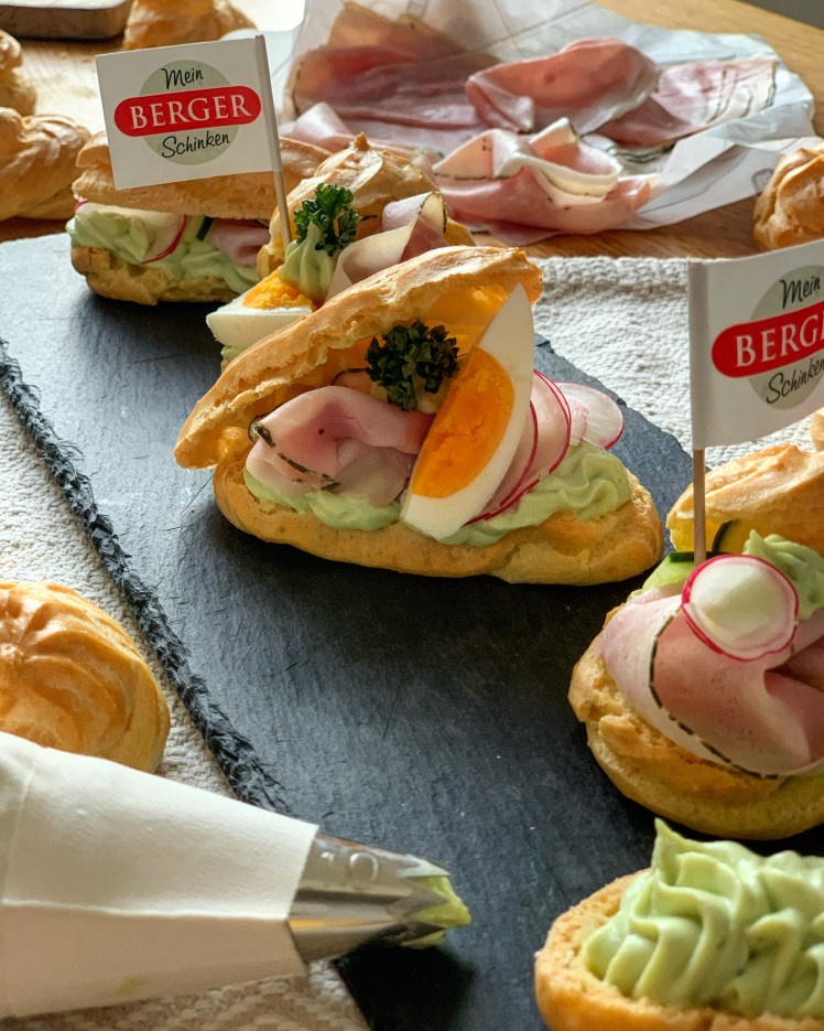 Brandteigkrapferl Berger Schinken