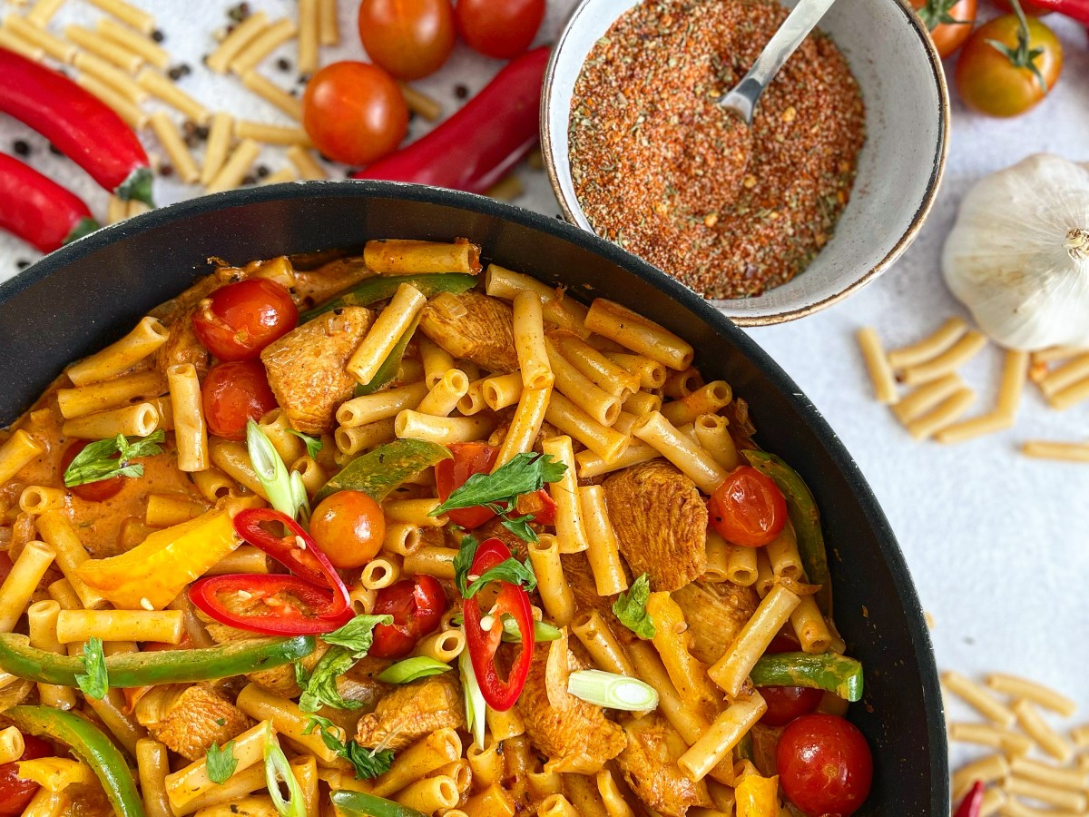 Die Creme de la Creme aller Cajun Chicken Rezepte… mit DinkelMakkaroni!