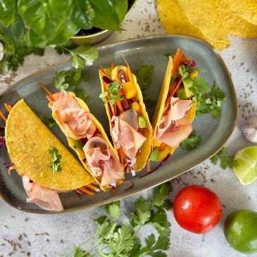 Tacos mit chili schinken